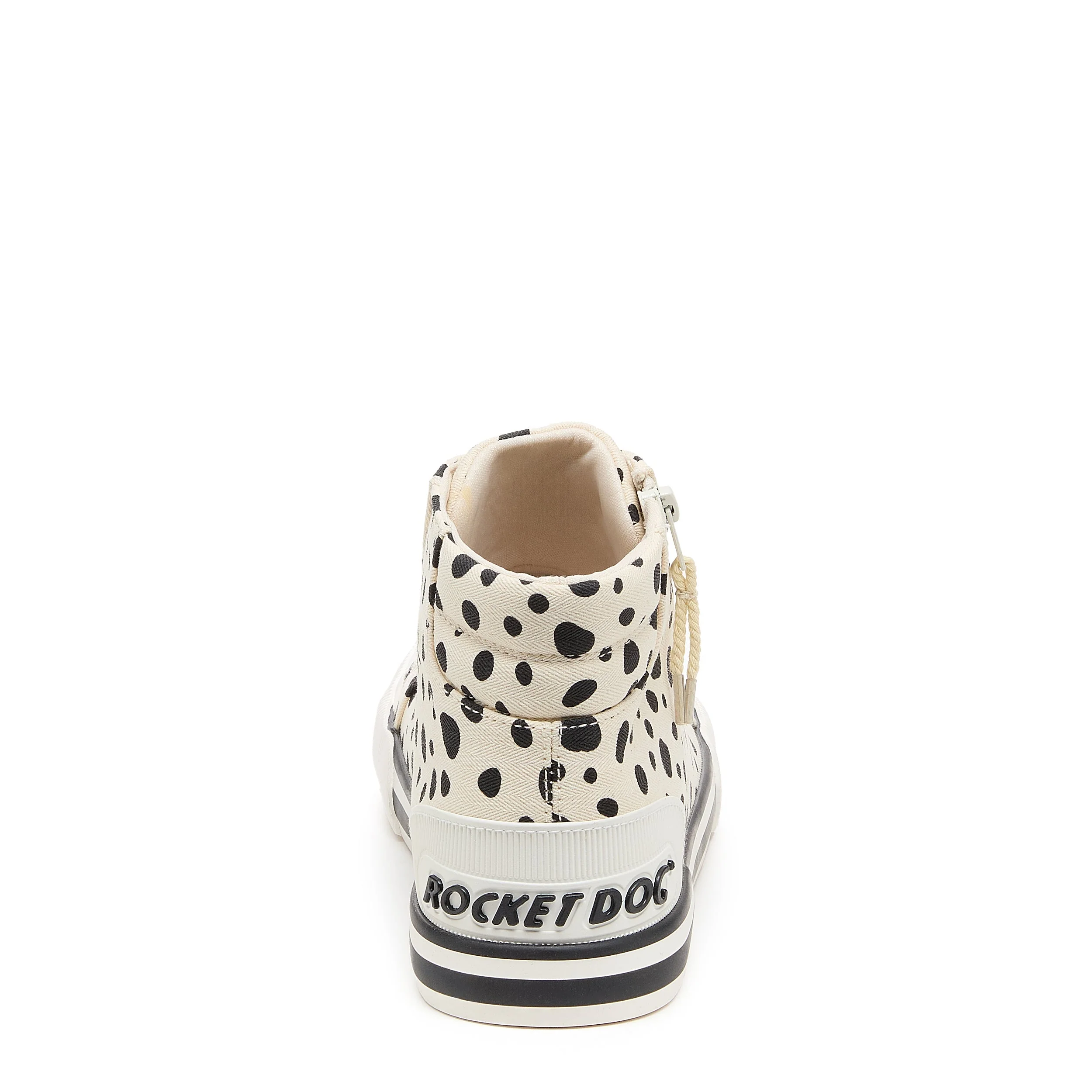 Jazzin Off White Spotty High-top Trainers - Image 4