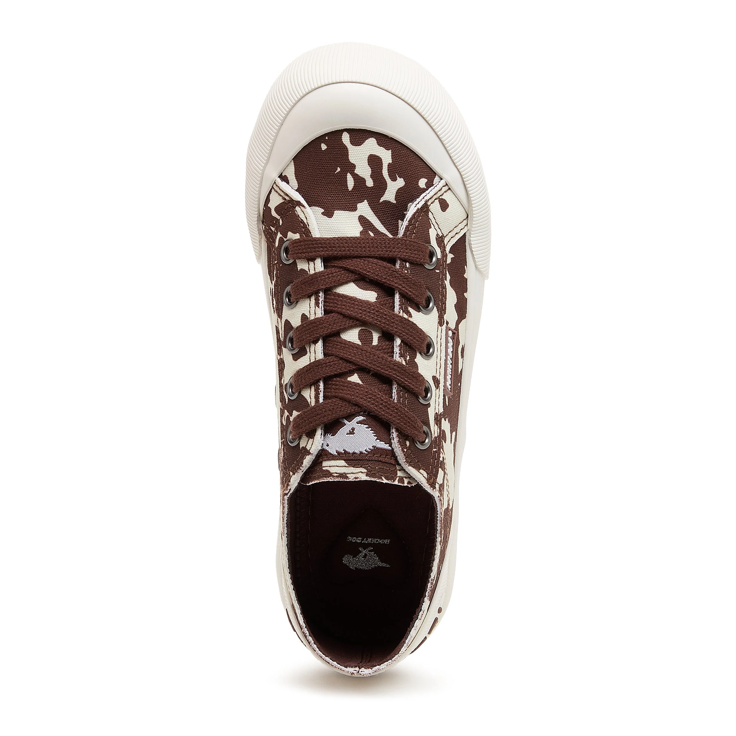 Jazzin Plus Brown Cow Print Trainers - Image 8