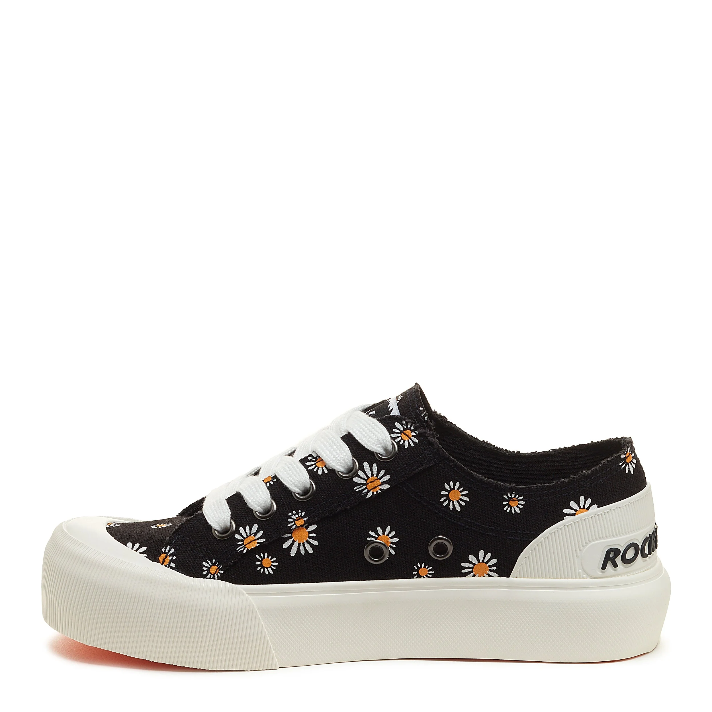 Jazzin Plus Daisy Print Black Platform Trainers - Image 3