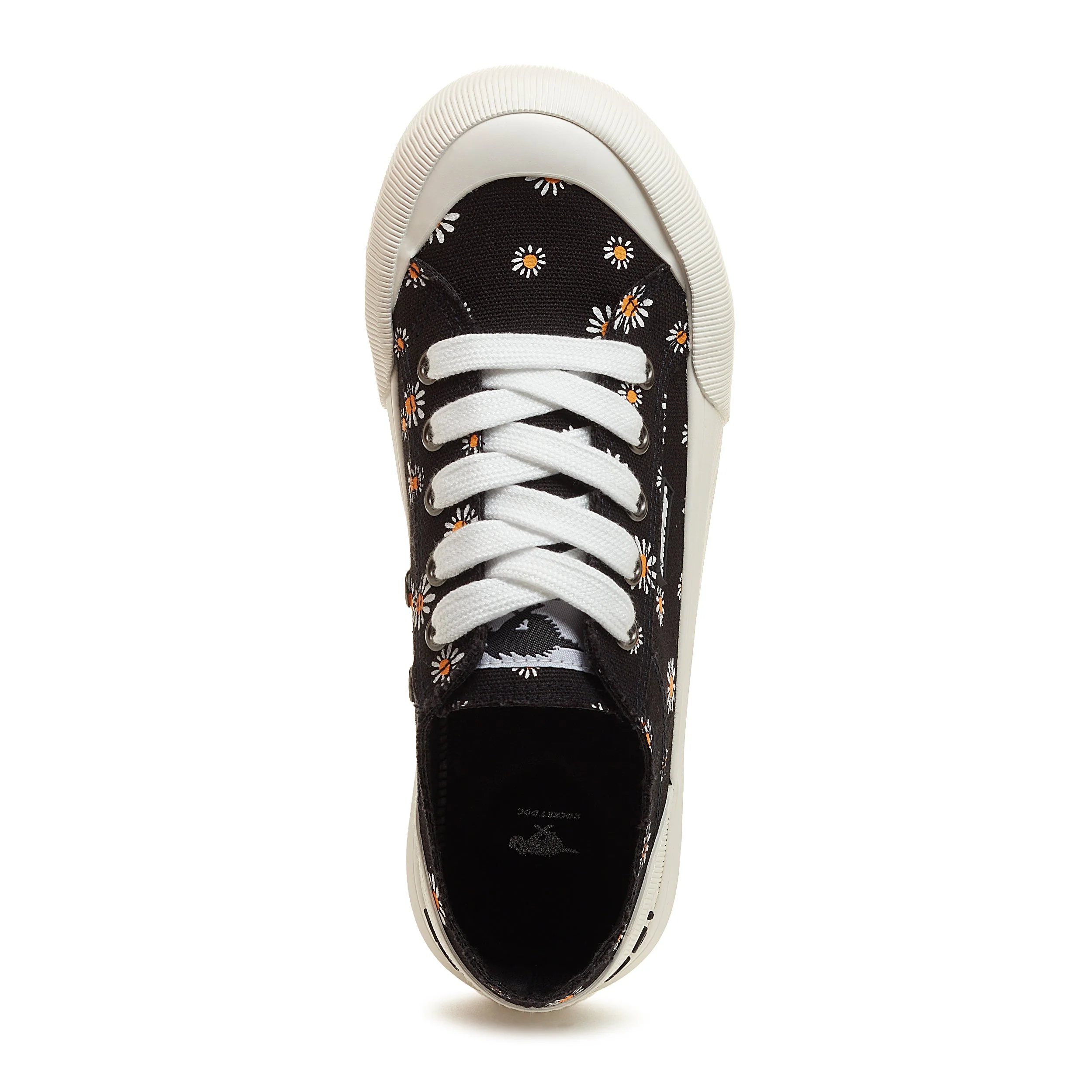 Jazzin Plus Daisy Print Black Platform Trainers - Image 5