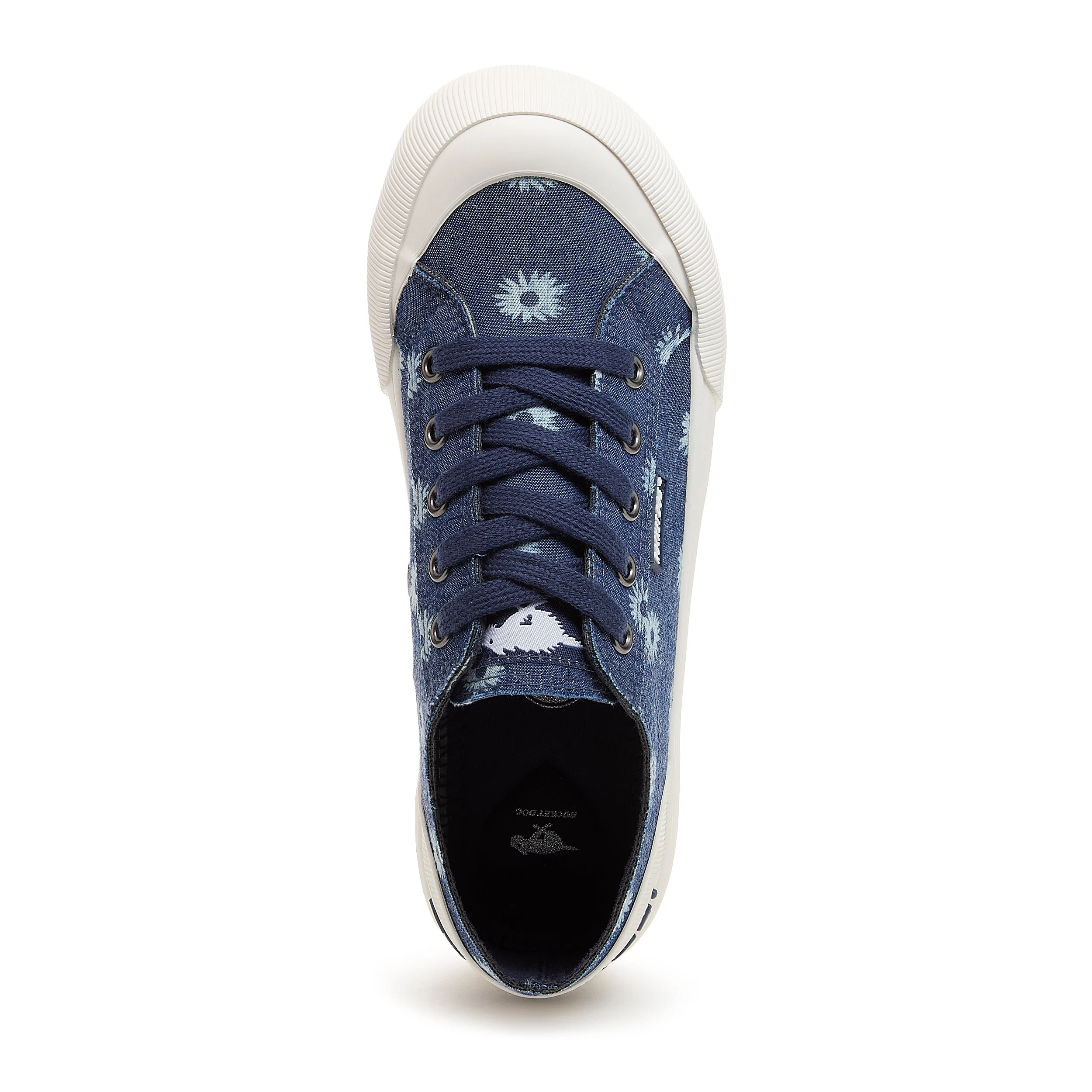 Jazzin Plus Denim Blue Floral Print Trainers - Image 7