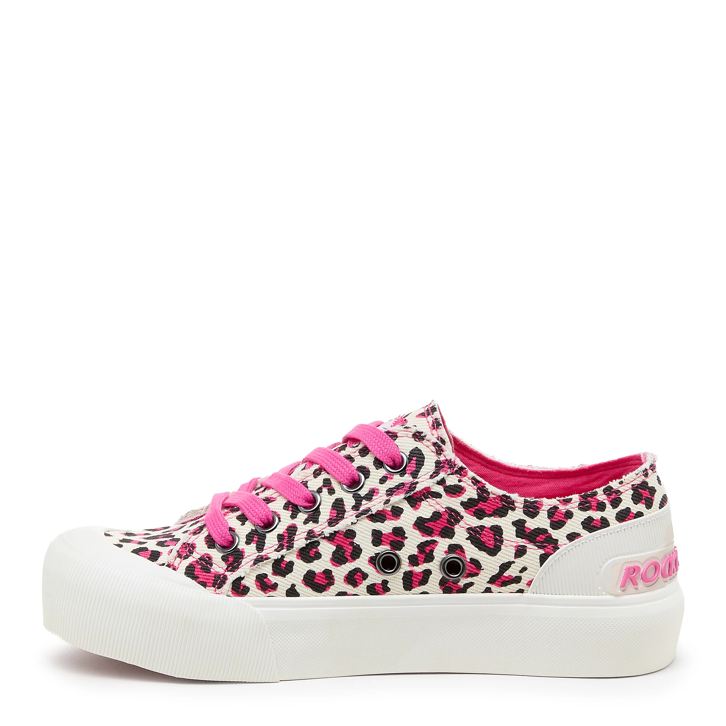 Jazzin Plus Pink Leopard Print Trainers - Image 3