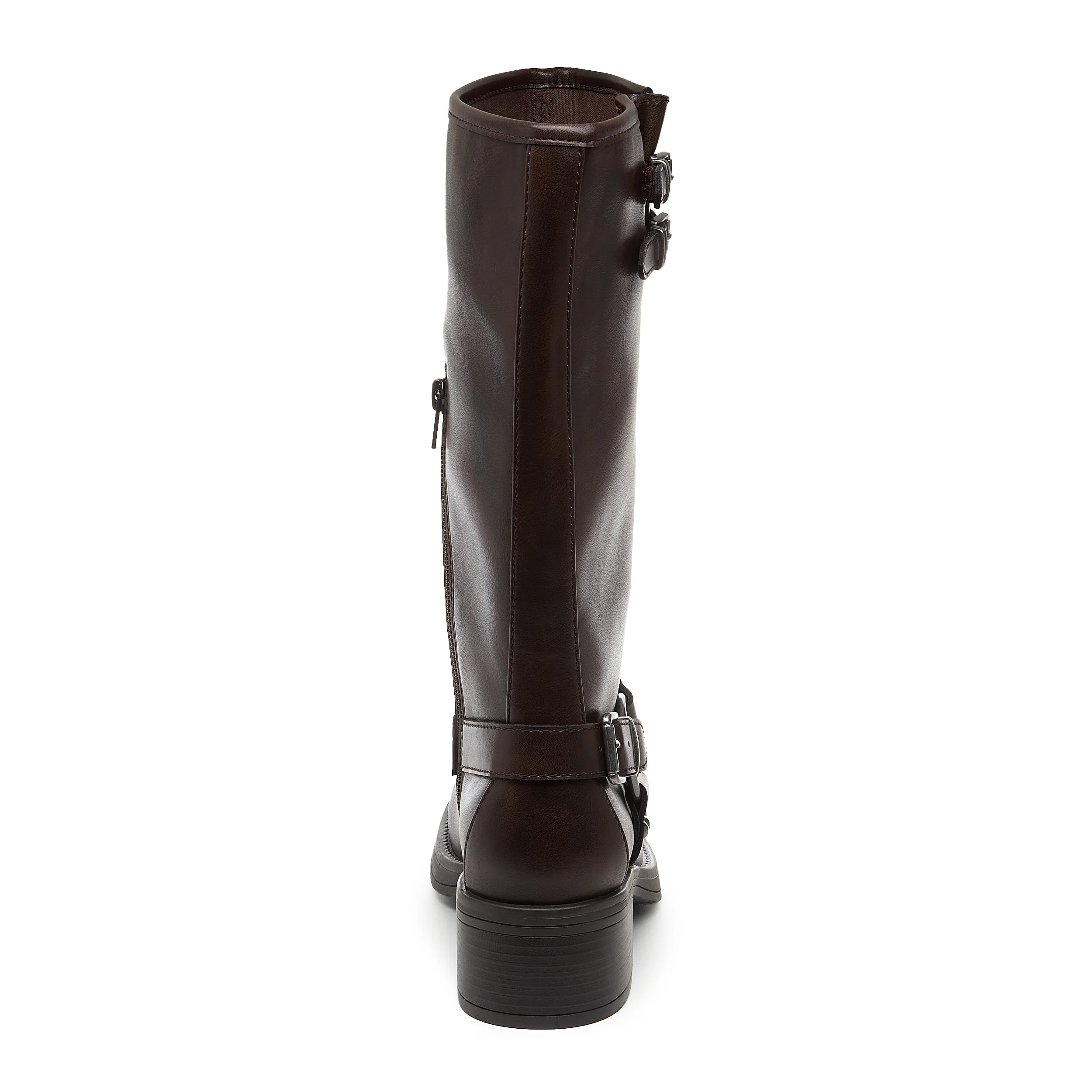 Nash Brown Tall Biker Boots - Image 4