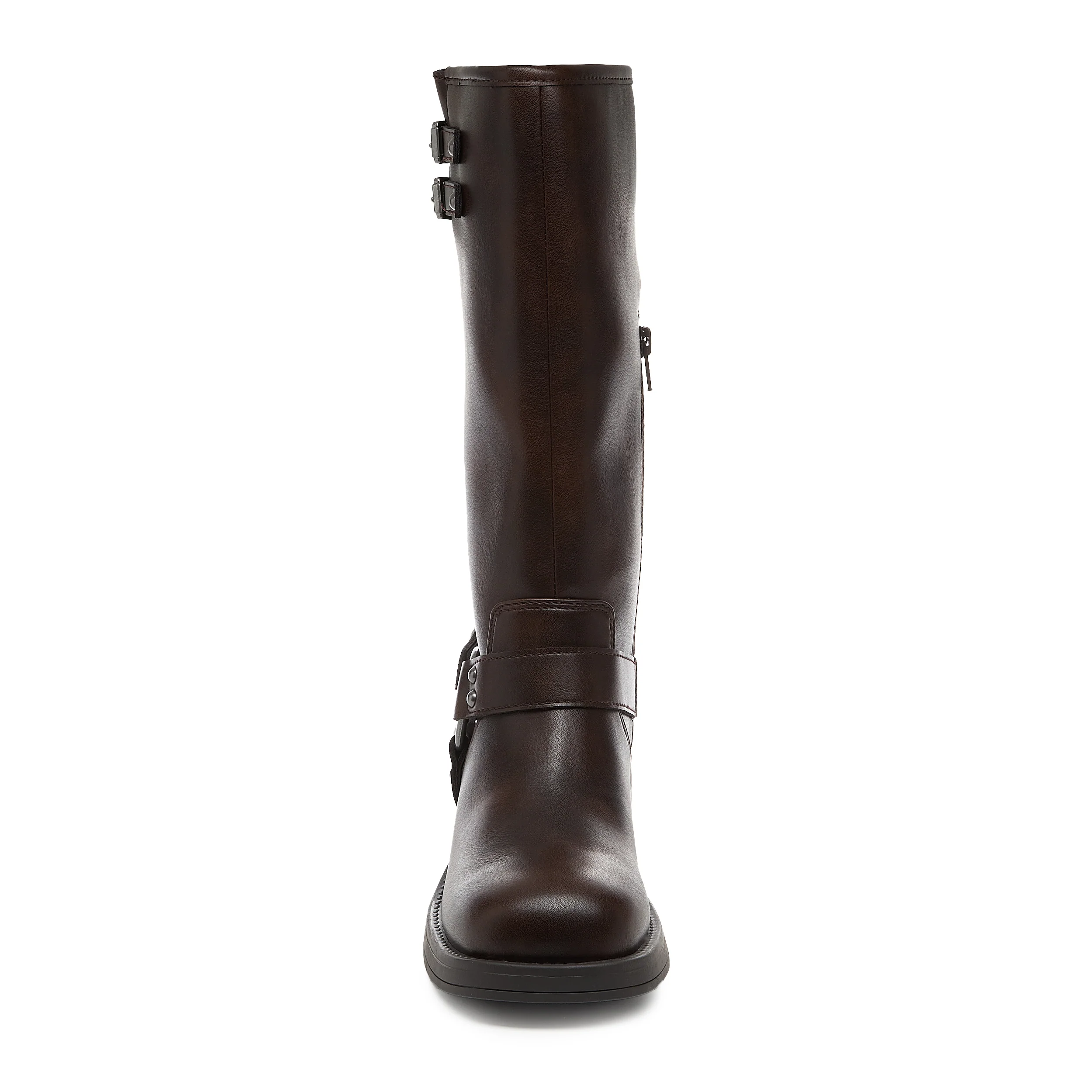Nash Brown Tall Biker Boots - Image 5