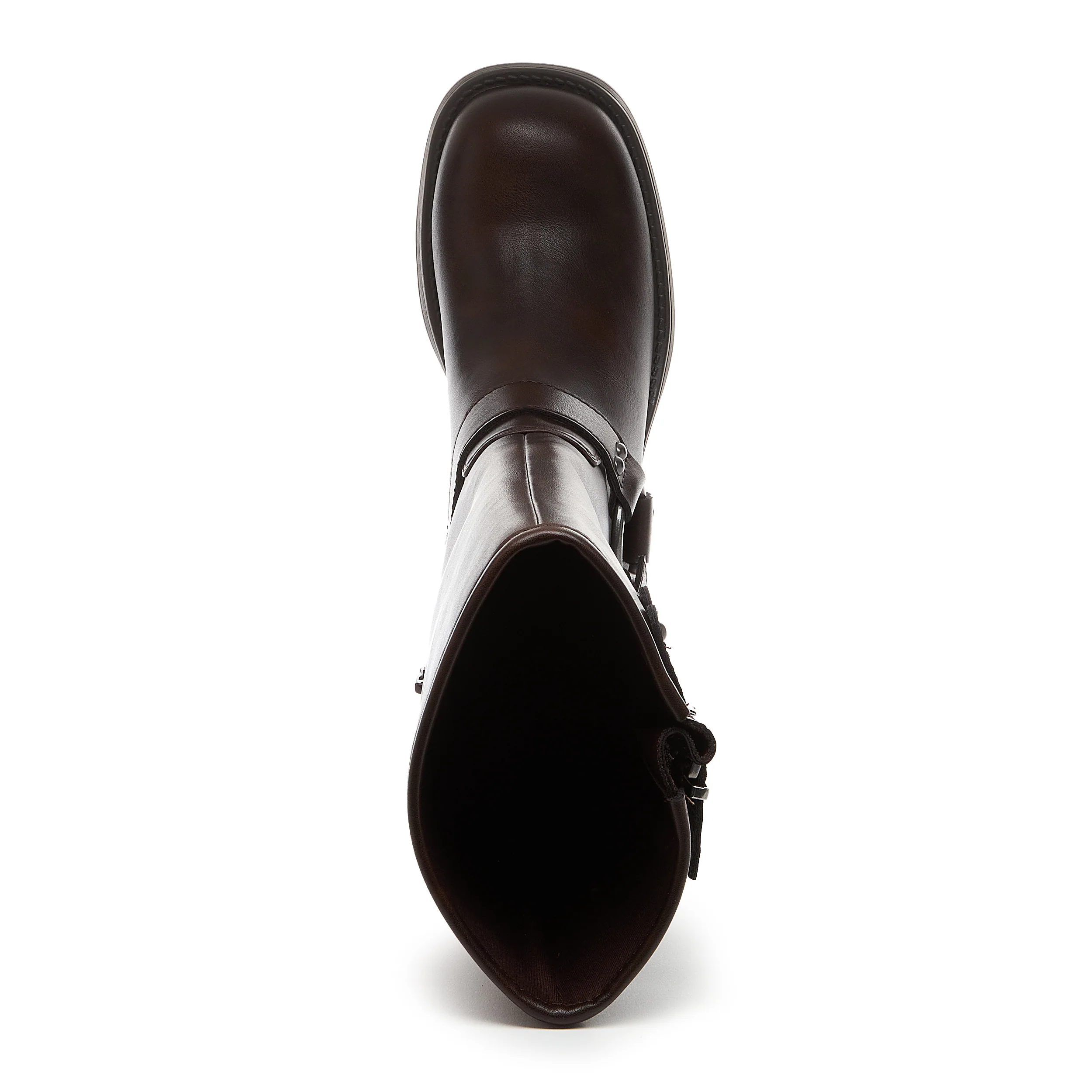 Nash Brown Tall Biker Boots - Image 6