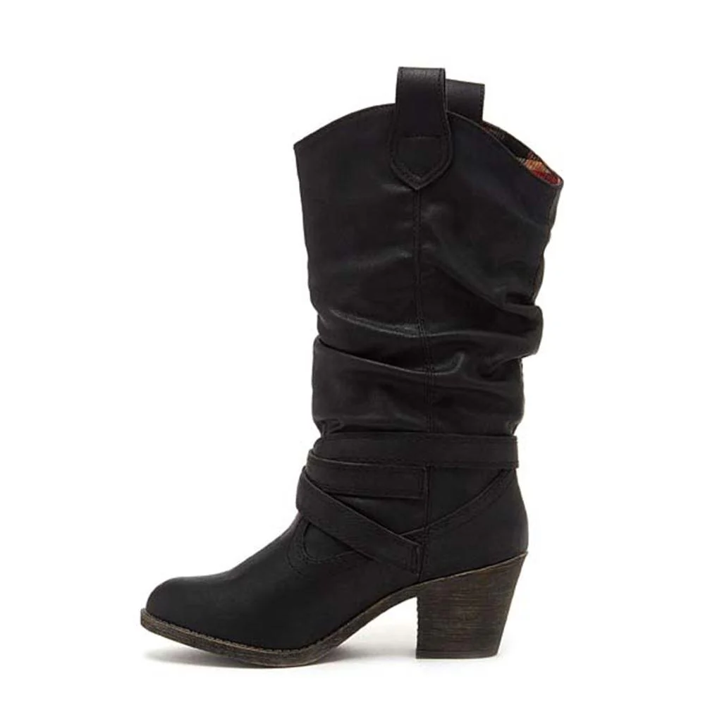 Sidestep Black Western Cowboy Boot - Image 4