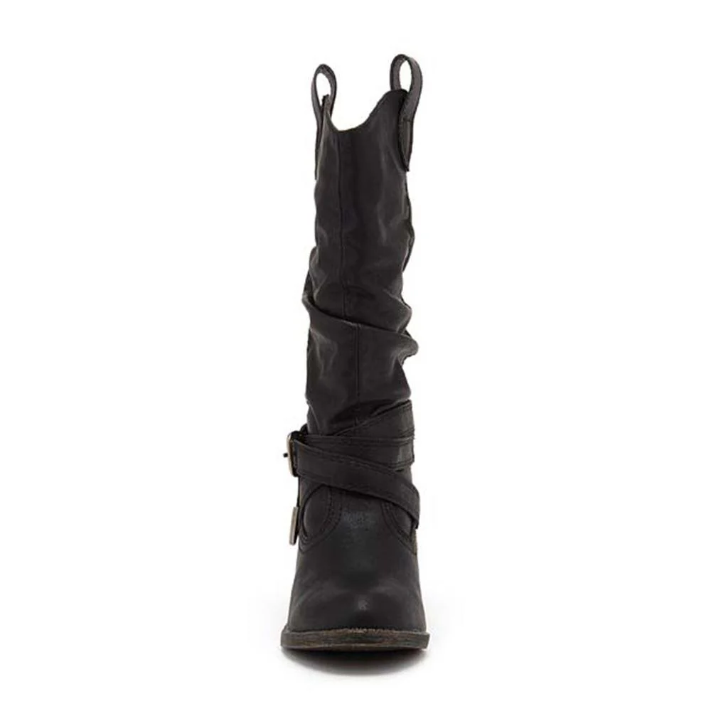 Sidestep Black Western Cowboy Boot - Image 5