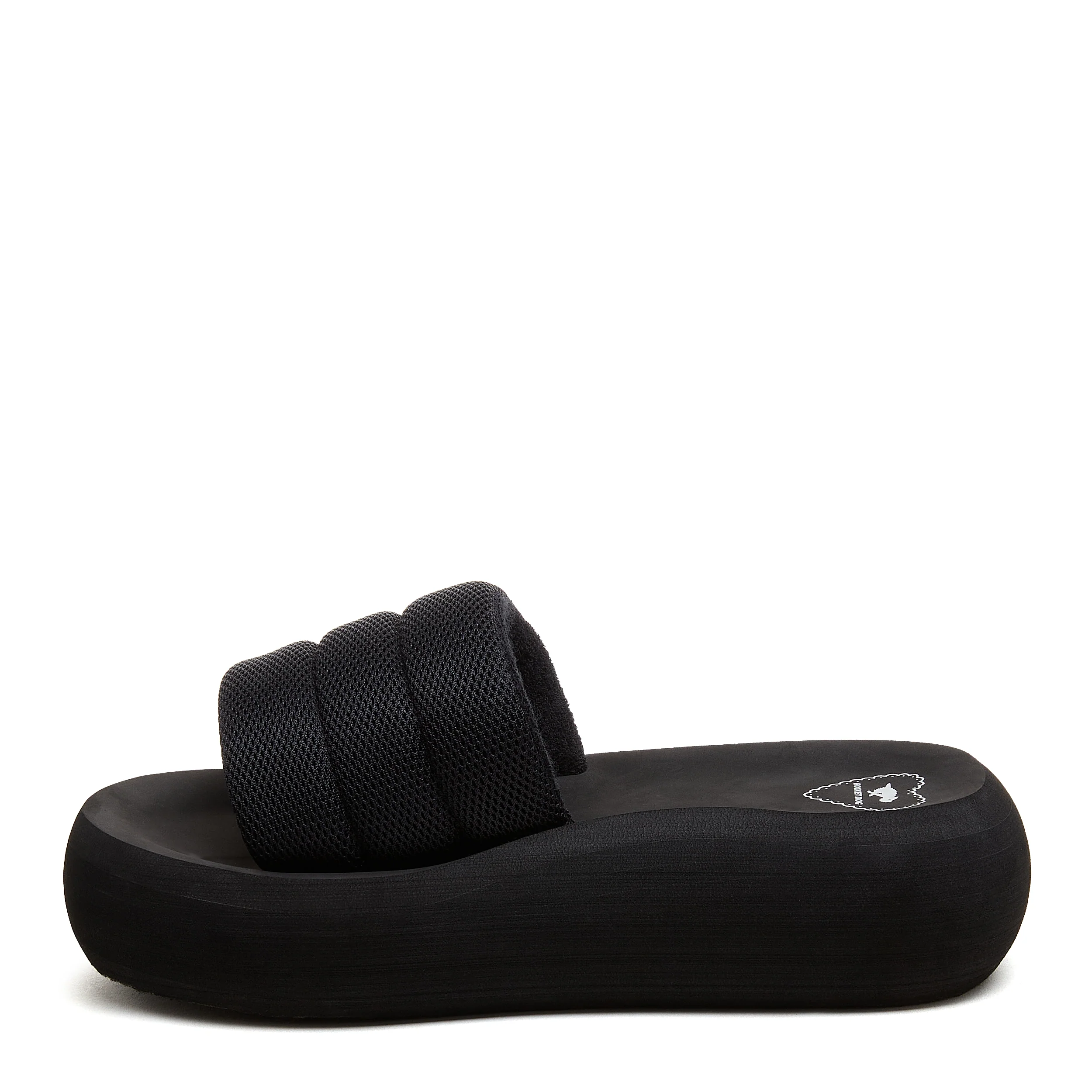 Splash Black Platform Slide Sandals - Image 3