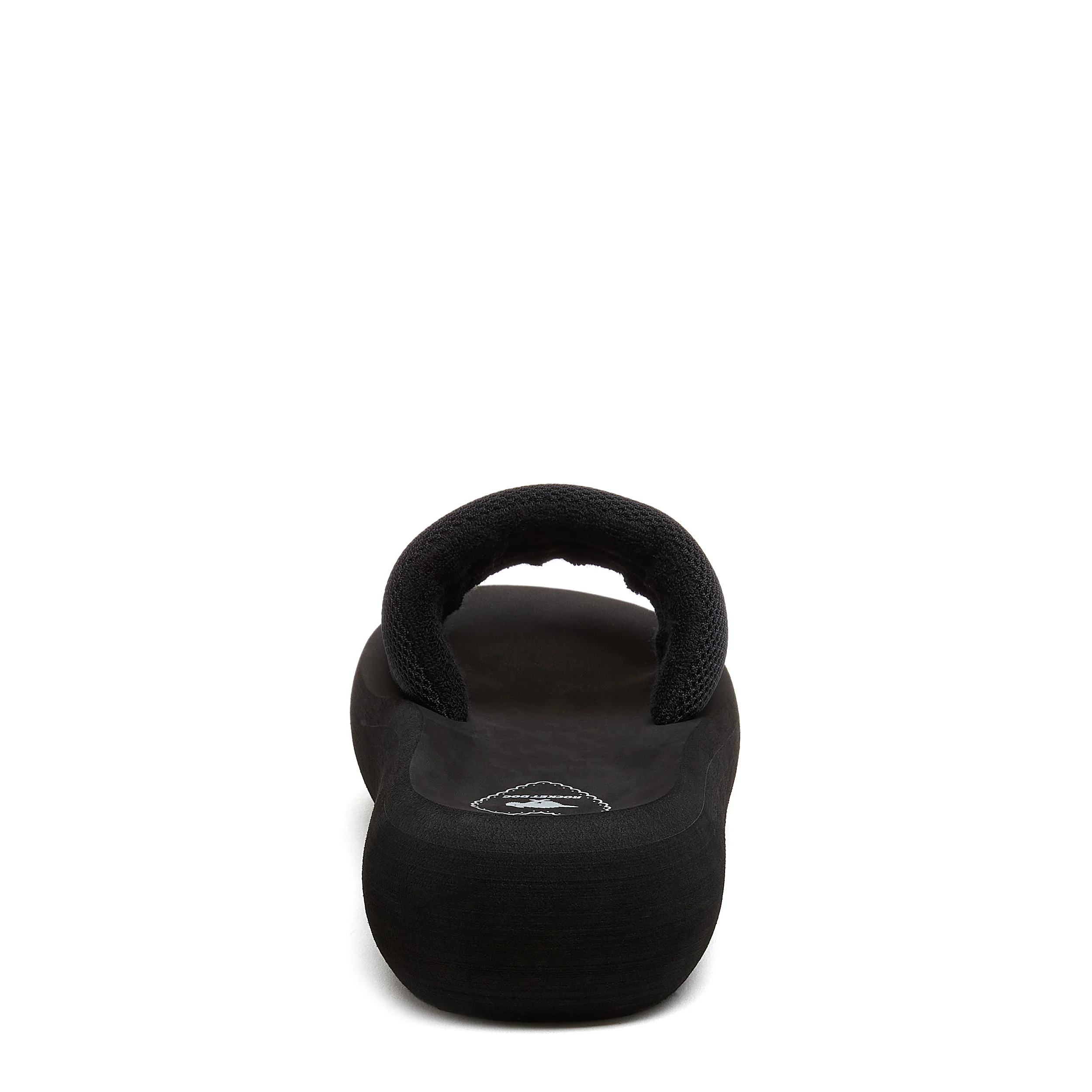 Splash Black Platform Slide Sandals - Image 4