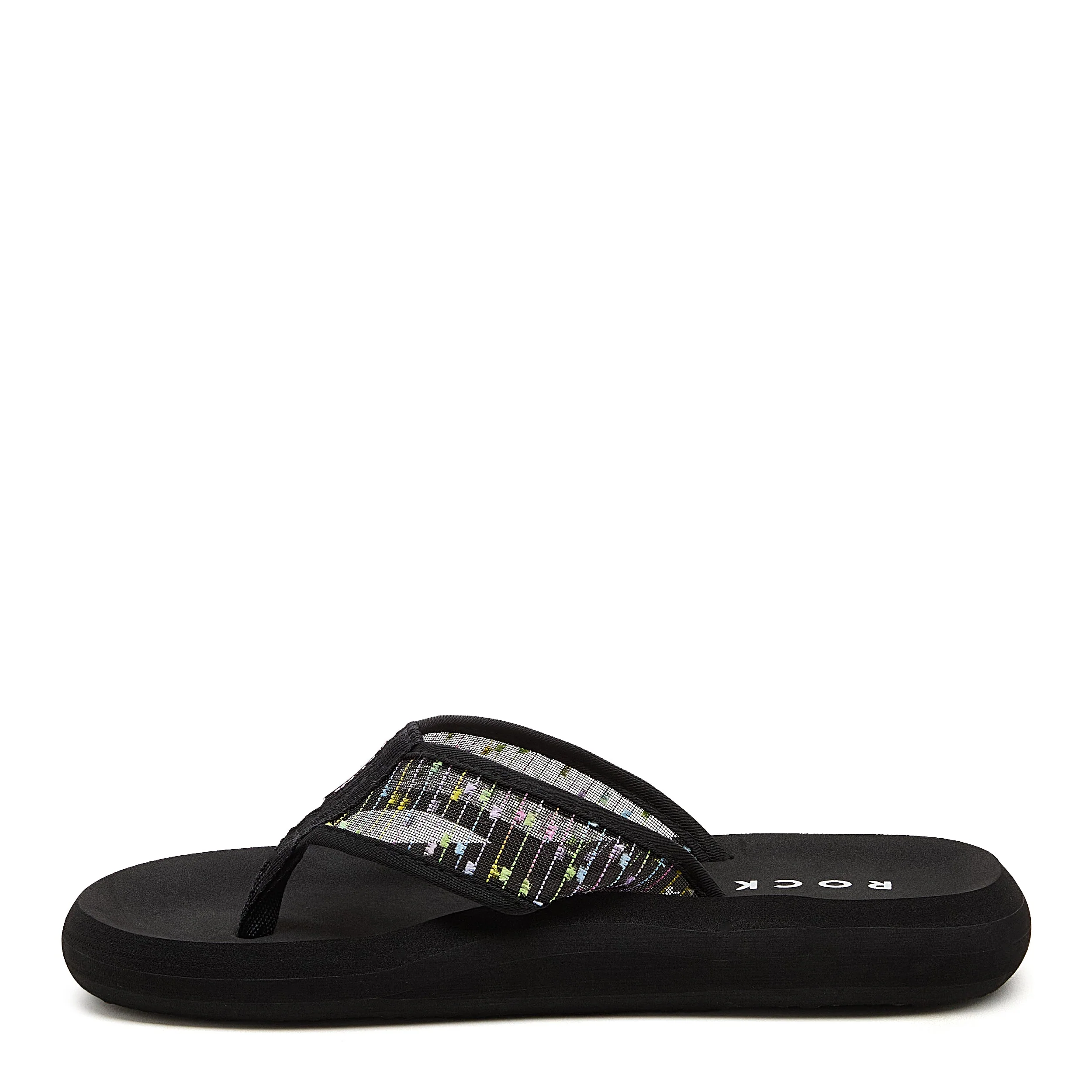 Spotlight Black Neon Confetti Mesh Flip-Flops - Image 3