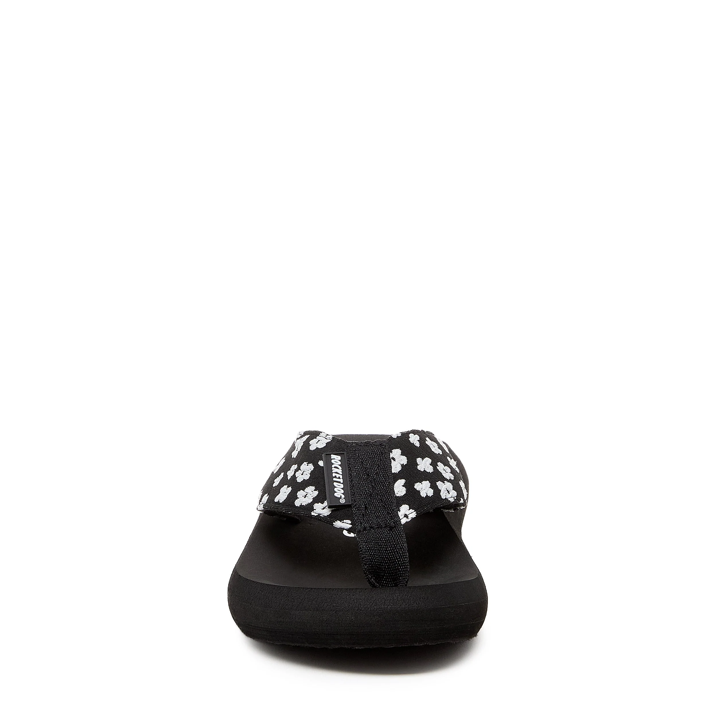 Spotlight Black Ditsy Floral Flip-Flops - Image 4