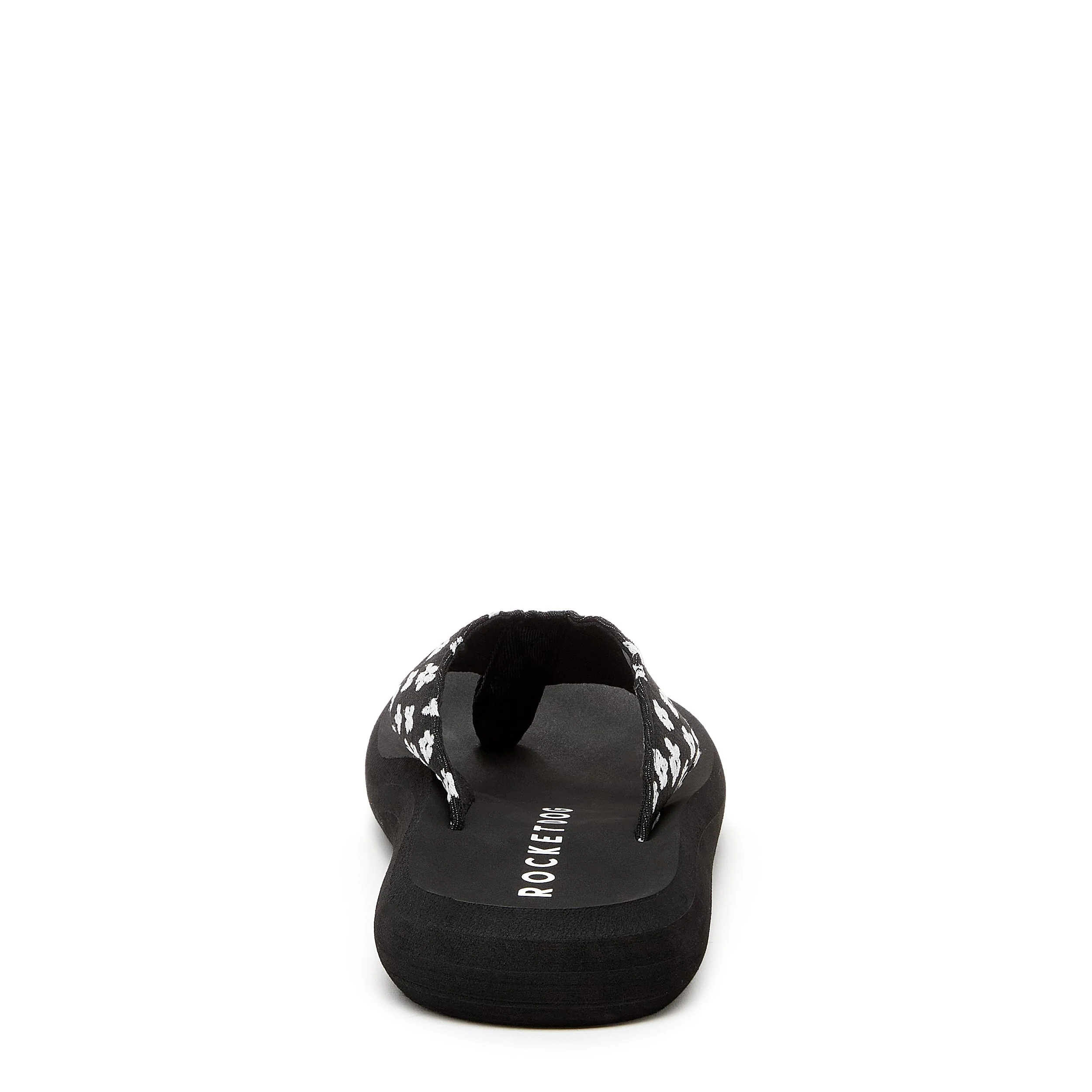 Spotlight Black Ditsy Floral Flip-Flops - Image 5