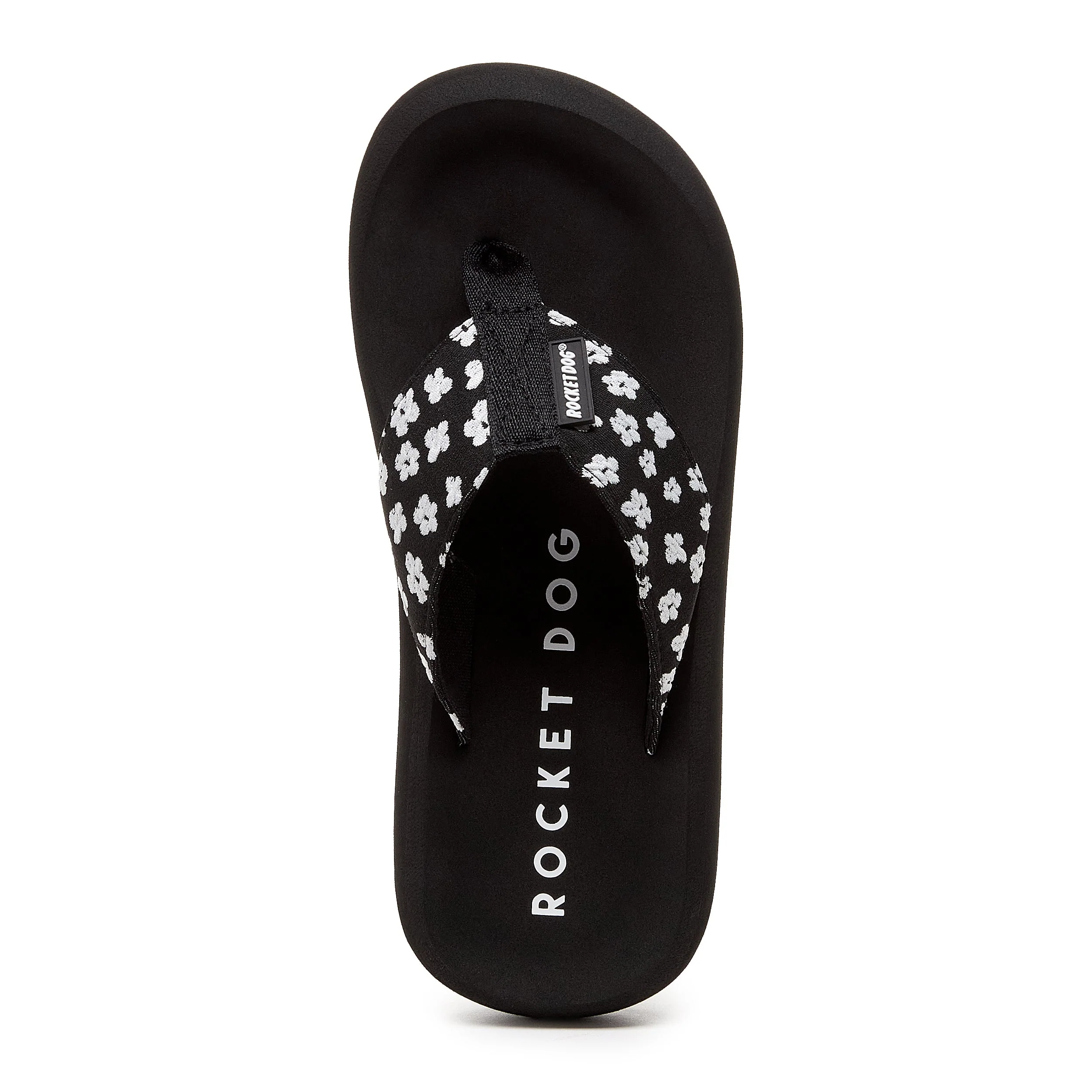 Spotlight Black Ditsy Floral Flip-Flops - Image 6