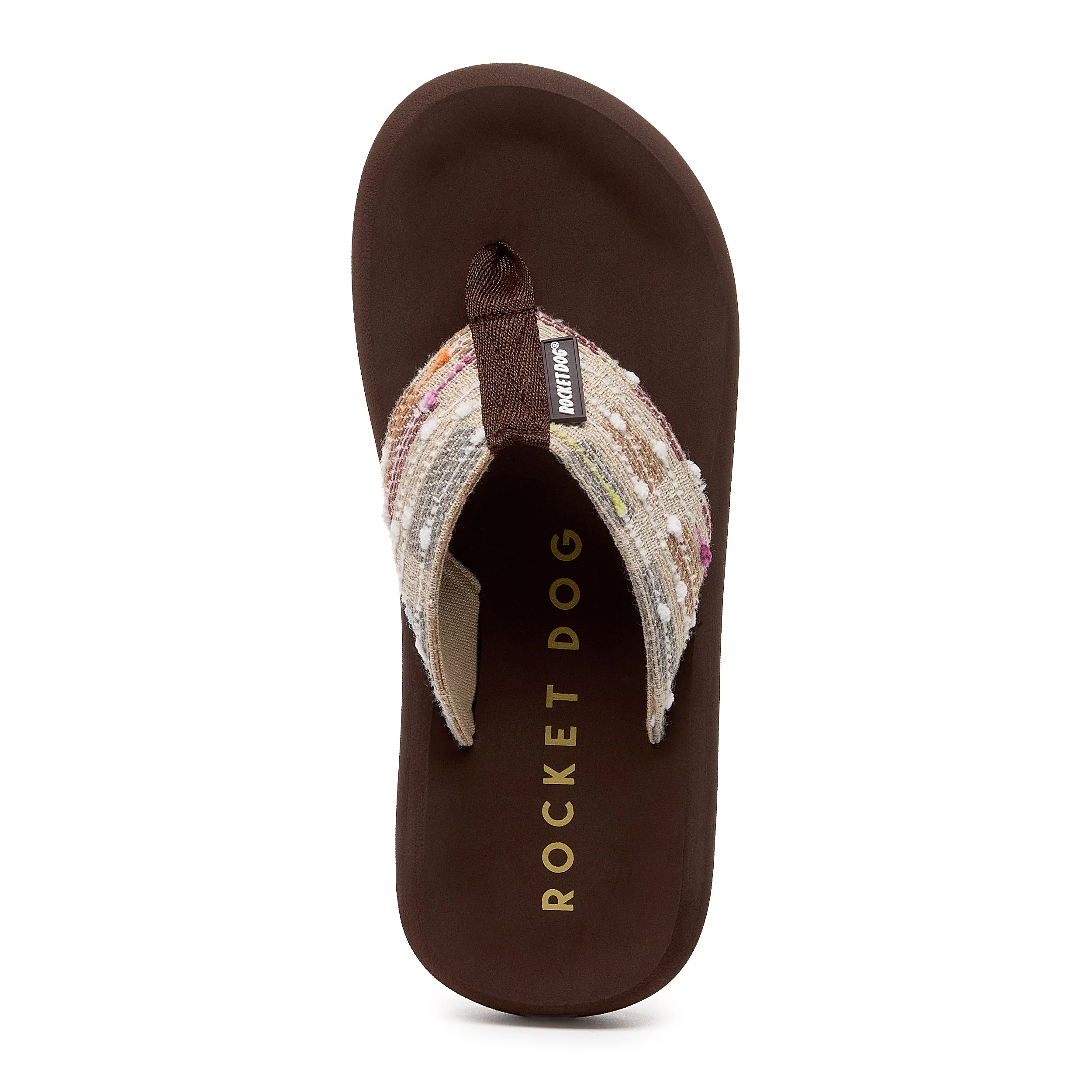 Spotlight Brown Multi Woven Flip-Flops - Image 6