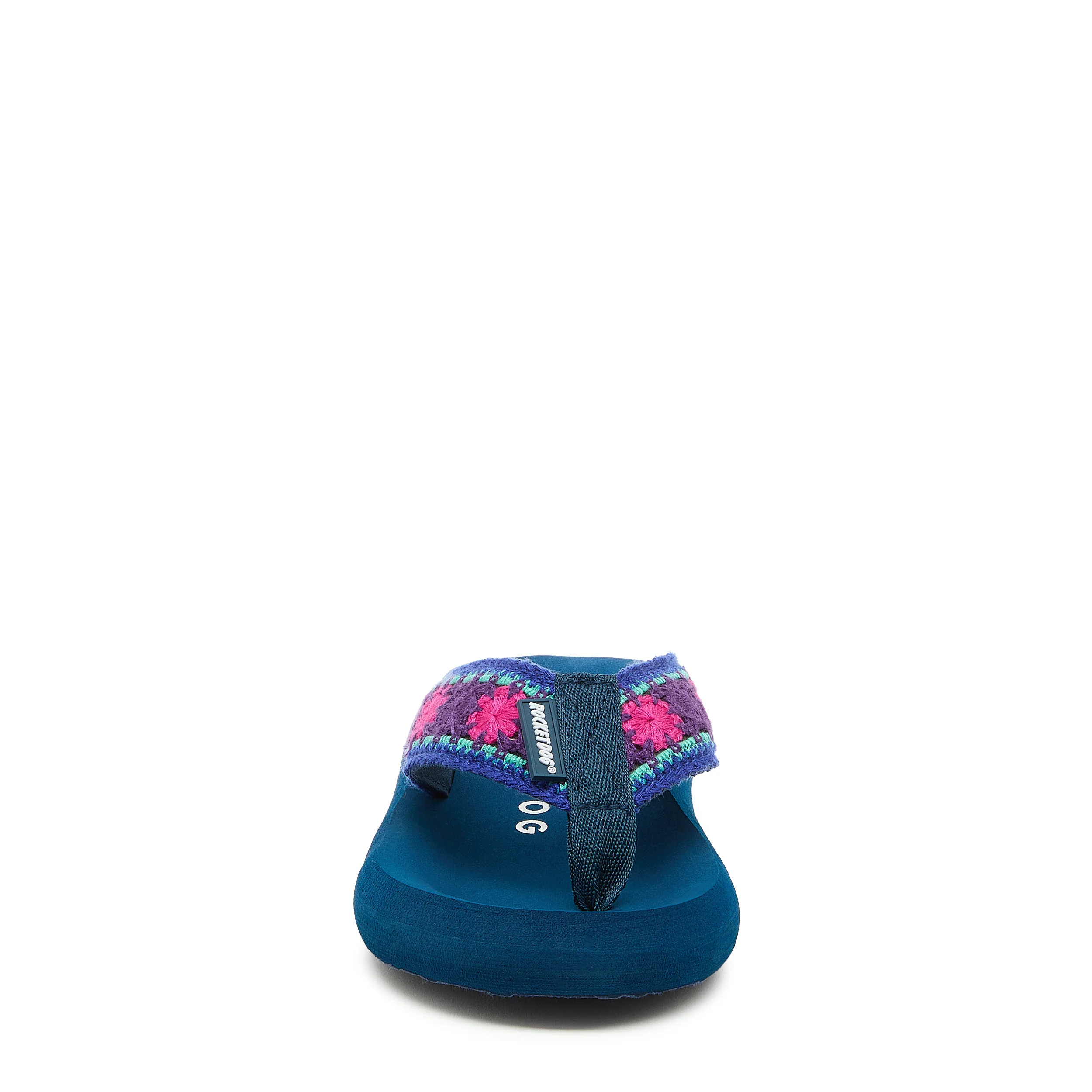 Spotlight Embroidered Purple Flip-Flops - Image 5