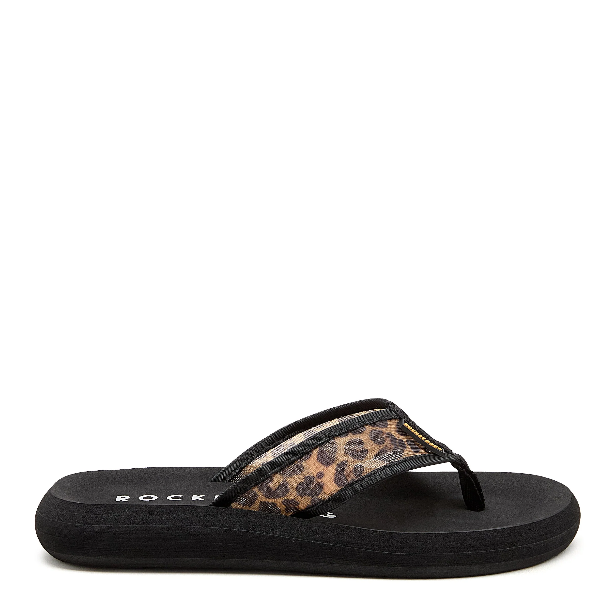 Spotlight Leopard Mesh Flip-Flops