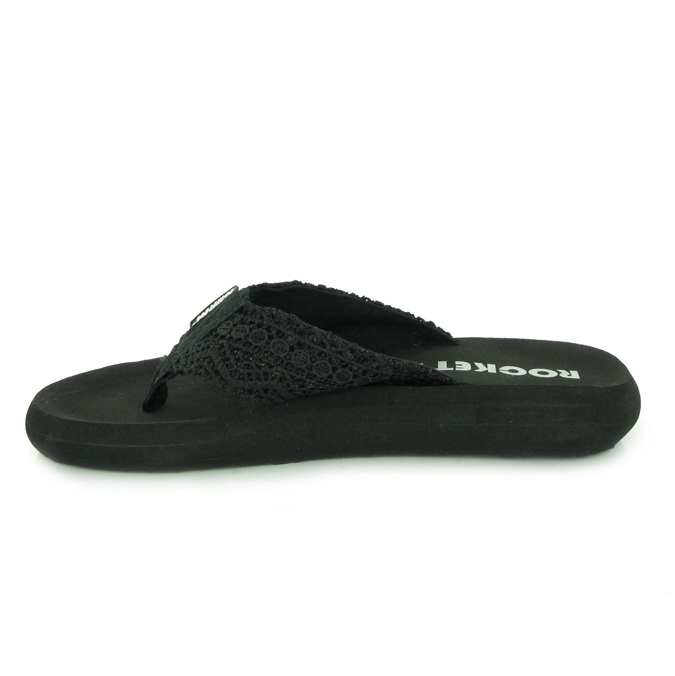 Spotlight Black Crochet Flip-Flops - Image 4
