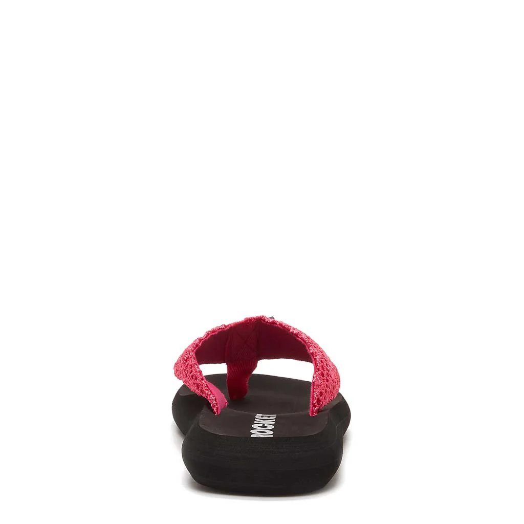 Spotlight Pink Crochet Flip-Flops - Image 3