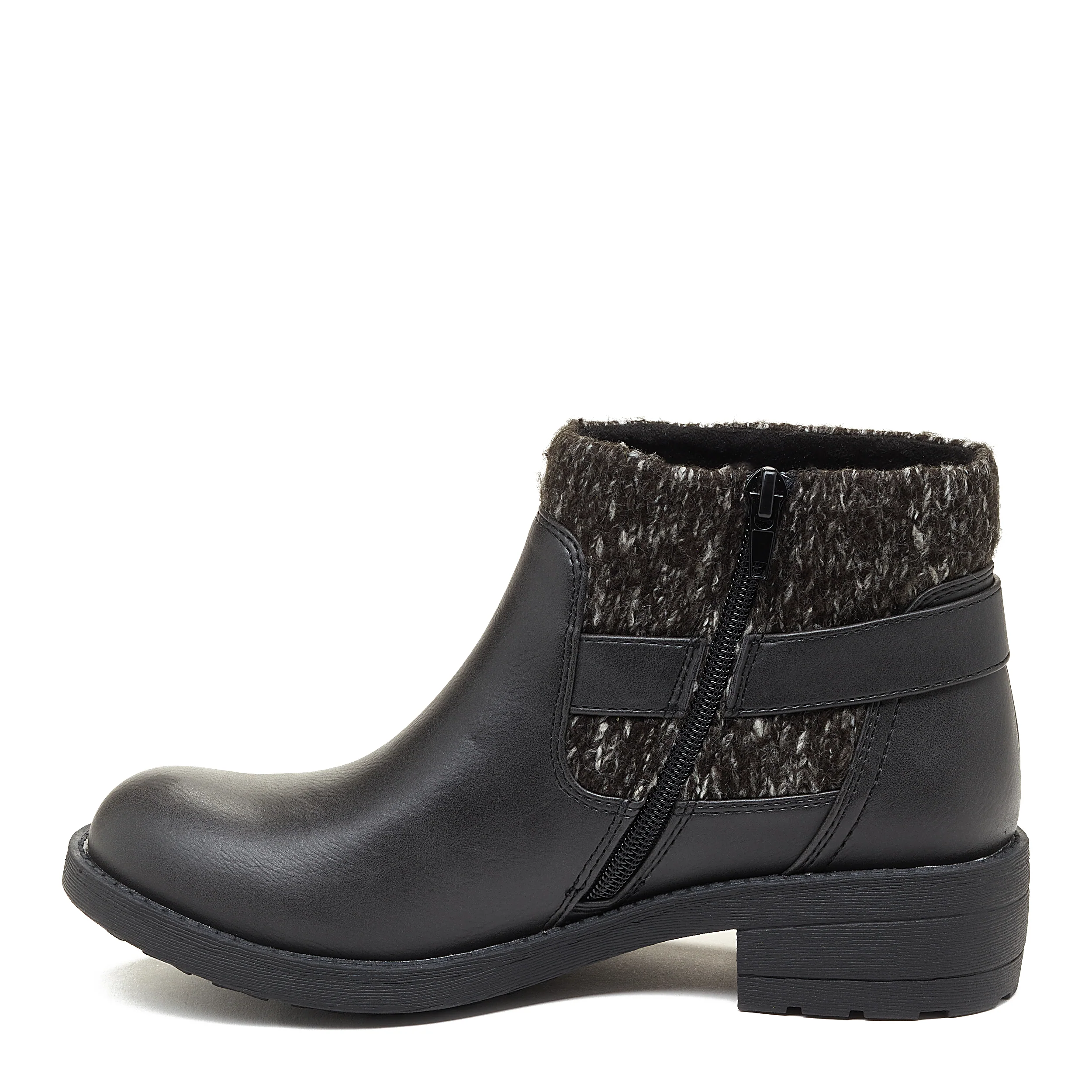 Tegal Black Knitted Ankle Boot - Image 4