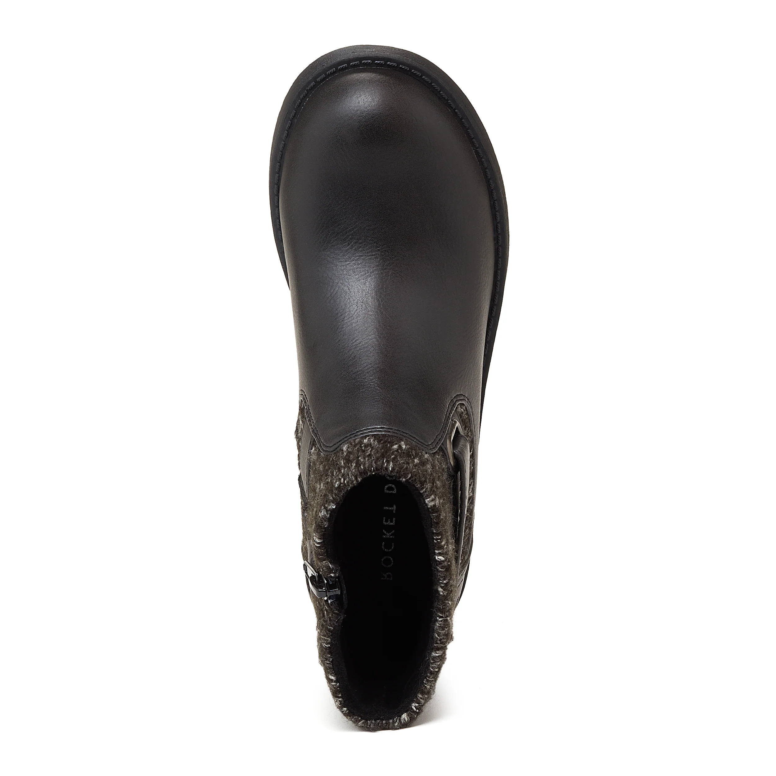 Tegal Black Knitted Ankle Boot - Image 6