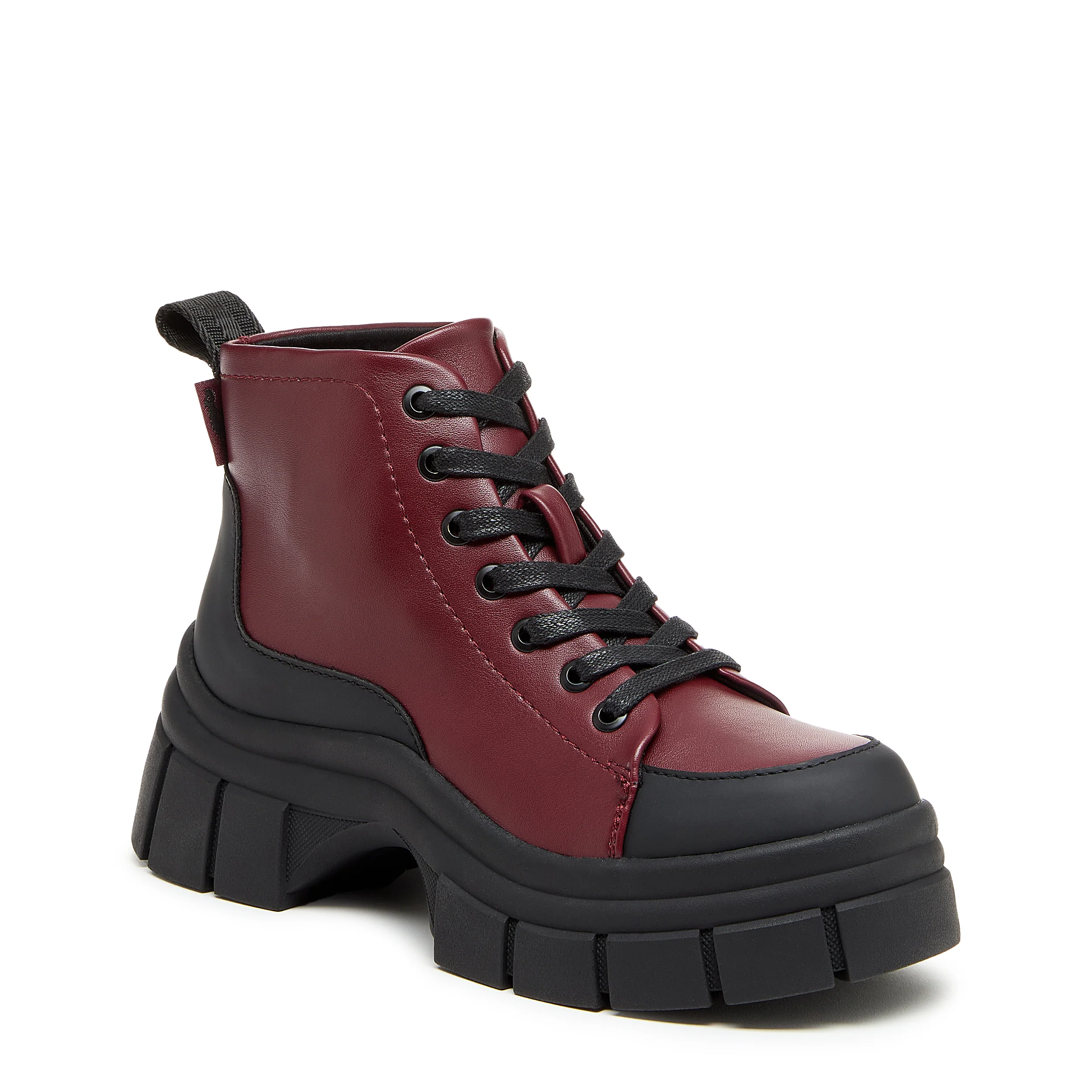 Trusty Burgundy Chunky Boots - Image 2