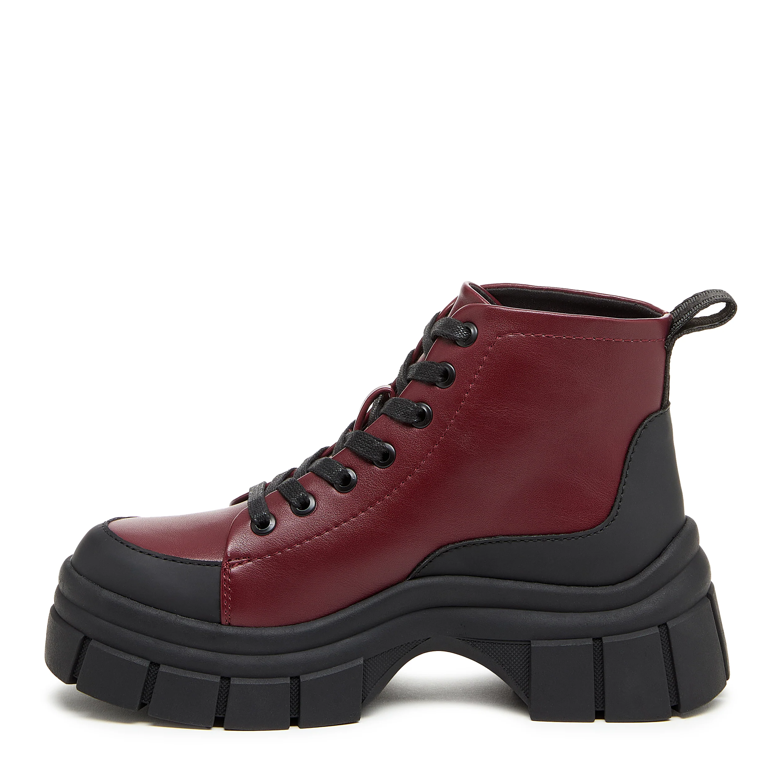 Trusty Burgundy Chunky Boots - Image 3